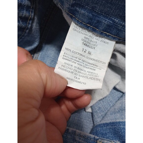 Vtg Riders Womens 12M Blue Cotton Denim Cargo Shorts - Picture 8 of 9